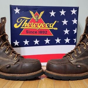 Thorogood Crazy Horse Men's Rugged Brown Leather Boots